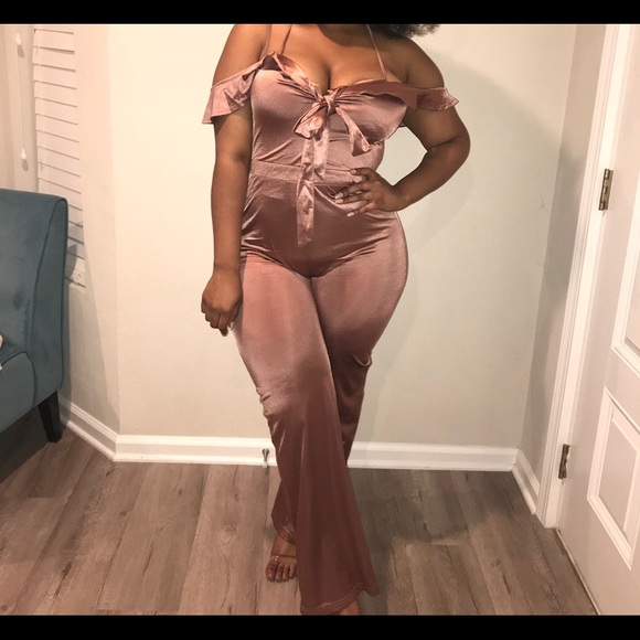 Rose Champagne Pink Jumpsuit - Picture 2 of 7